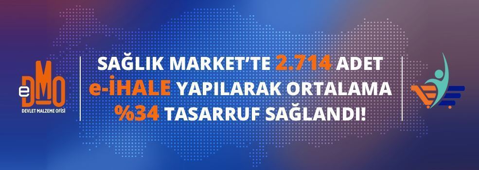 Sağlık Market’te 2.714 e-İhale Yapılarak Ortalama %34 Tasarruf Sağlandı!